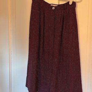 Slightly Sheer Red & Black Knee-length Steven Alan Skirt